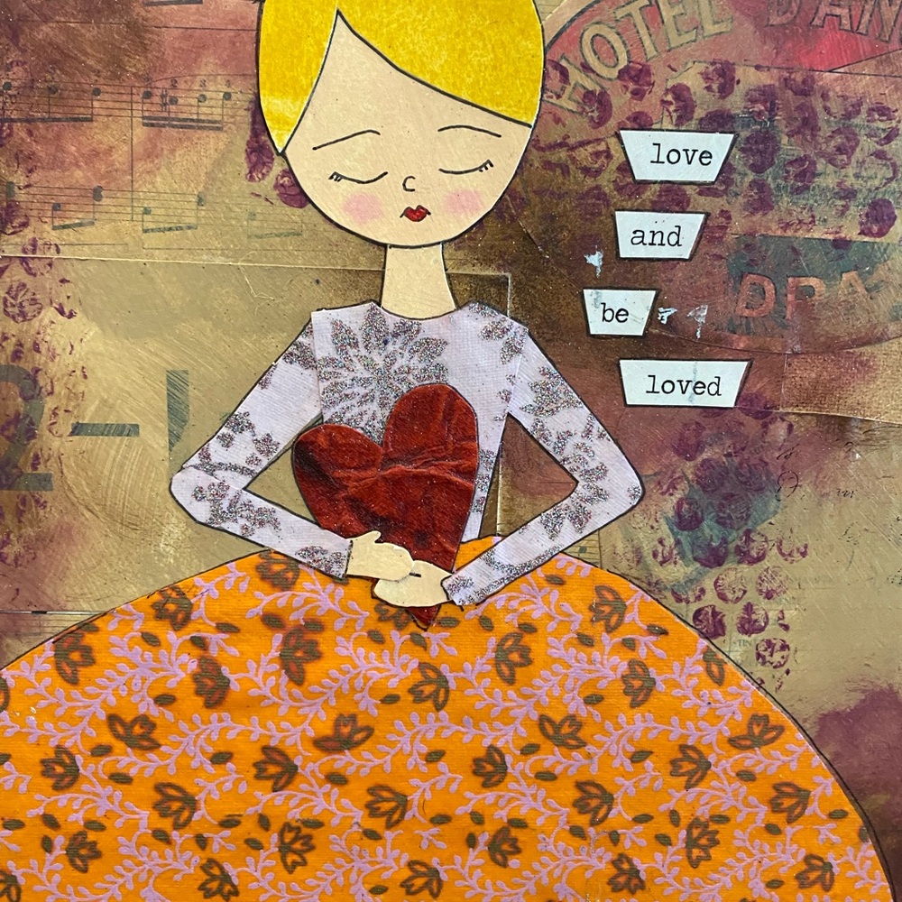 “WOMAN OF THE HEART” Whimsical Art signed LWaryorthy